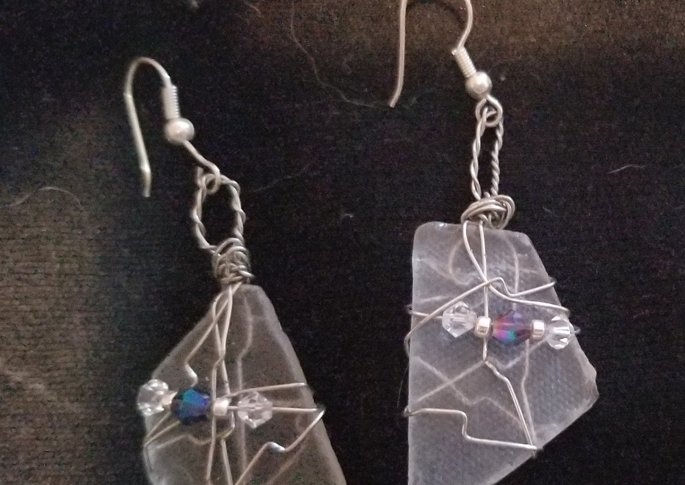 Sea glass earings